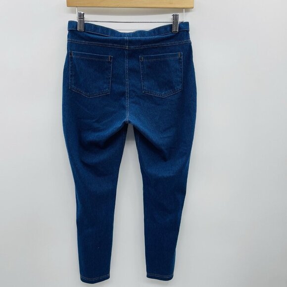 Hue Womens Size Small Mid-Rise Pull-On Denim Capri Leggings in Medium Wash $40 - Picture 5 of 10